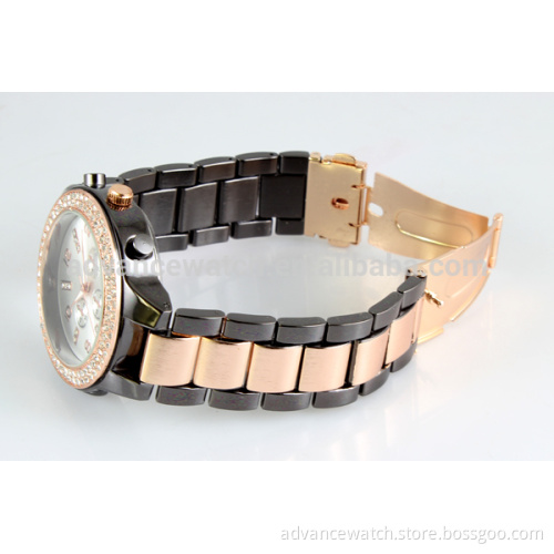High quality custom logo metal steel mesh watch , simple men watch , mesh watch band